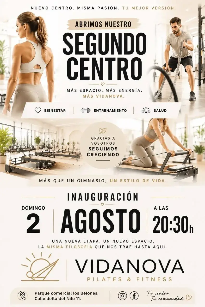 Publicación de apertura del centro VIDANOVA Los Belones